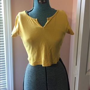 j galt yellow crop top